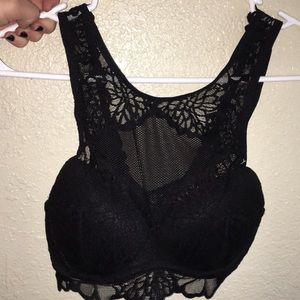 VS PINK Black High Neck Bra